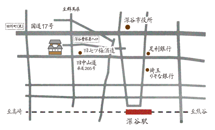 糸屋までの経路案内